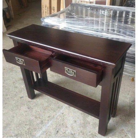 Victoria Walnut : Bàn Trang Trí Gỗ Sồi Console - 100cm 